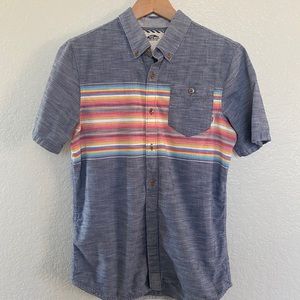 VANS Casual Button Down Stripes Short Sleeve, S